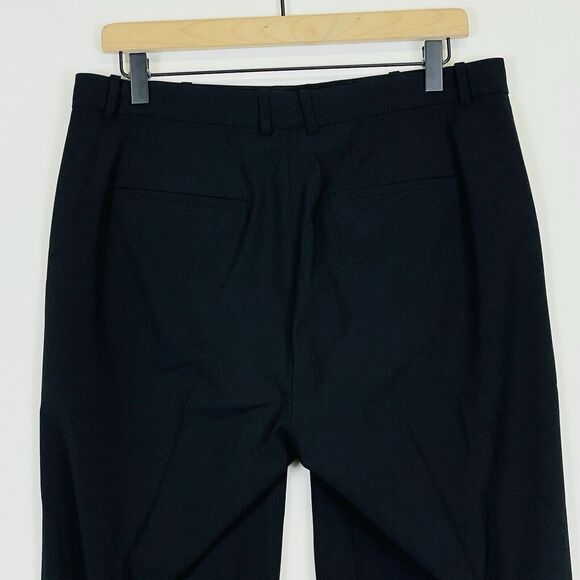 Theory Black Flare Side‎ Pockets Zip Front Dress Career Pants Trousers Womens 10 - Picture 5 of 6